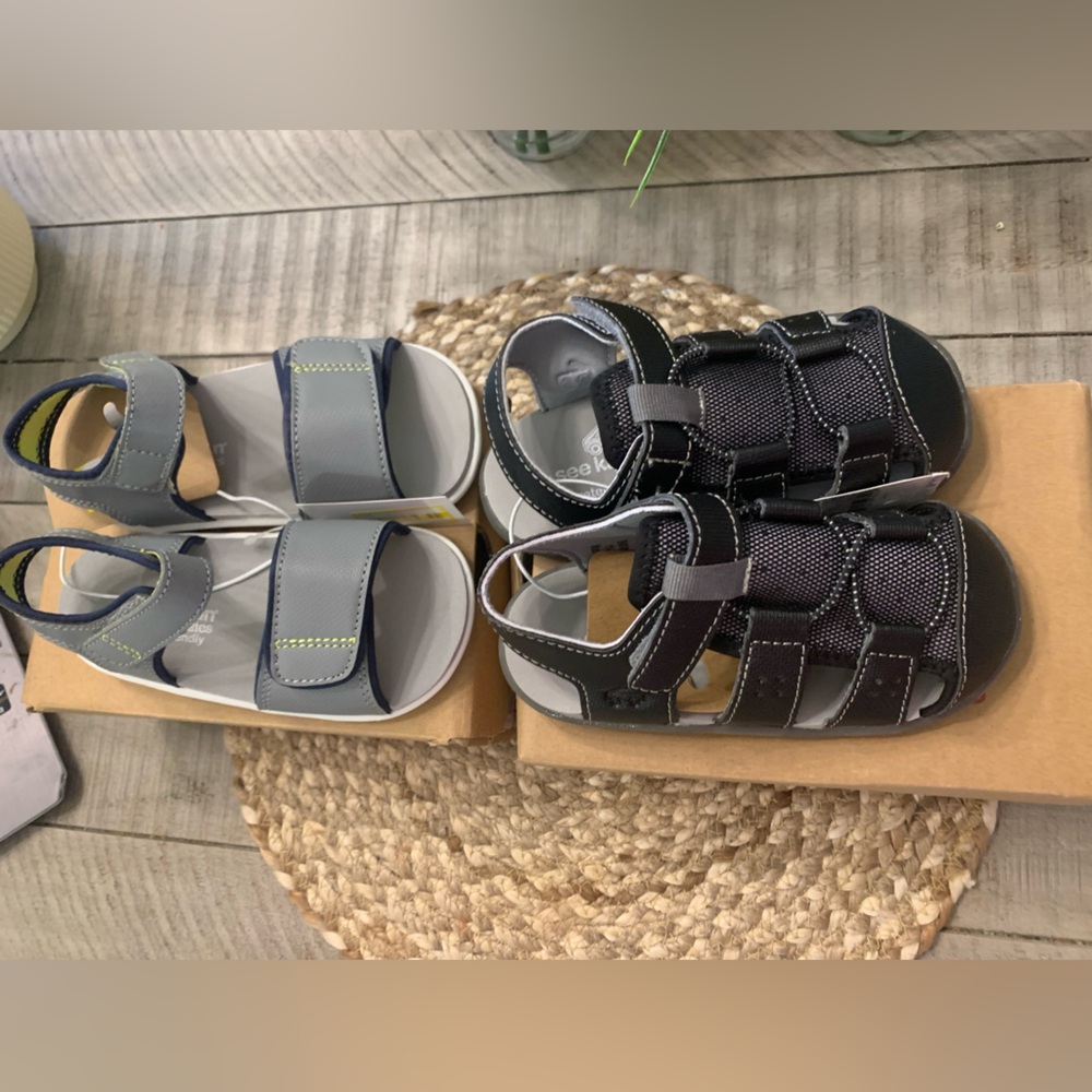 See Kai Run Kids Sandals - Gray and Black